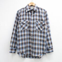 ビッグマック 70s 長袖シャツ チェック ブラウン M | 古着