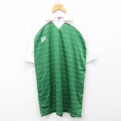 90s 半袖サッカーシャツ ユニオンジャック グリーン L | 古着
