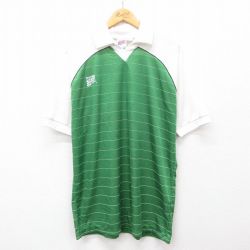 90s 半袖サッカーシャツ ユニオンジャック グリーン L | 古着