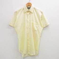M★古着 半袖 シャツ メンズ 80年代 80s 黄 イエロー 24jul05 中古 トップス