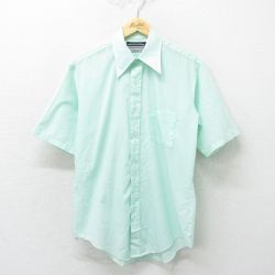 L★古着 JCペニー 半袖 シャツ メンズ 80年代 80s 薄緑 グリーン 24aug03 中古 トップス