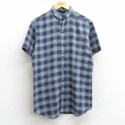 M★古着 半袖 シャツ メンズ 80年代 80s ボタンダウン USA製 グレー他 チェック 25apr01 中古 トップス