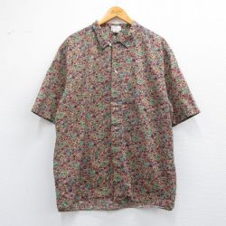 L★古着 半袖 シャツ メンズ 90年代 90s 総柄 コットン イタリア製 紫他 パープル 【spe】 25apr03 中古 トップス
