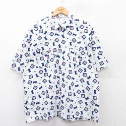 XL★古着 半袖 シャツ メンズ 白他 ホワイト 25apr03 中古 トップス