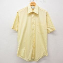 L★古着 シアーズ 半袖 シャツ メンズ 80年代 80s 黄 イエロー 25apr04 中古 トップス