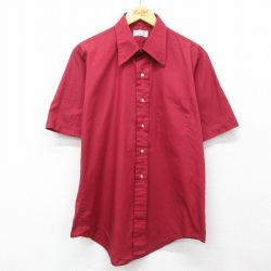 L★古着 アロー 半袖 シャツ メンズ 70年代 70s 赤 レッド 25apr04 中古 トップス