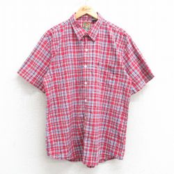 【50%OFF】90s 半袖シャツ レッドチェック M | 古着