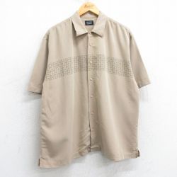 XL★古着 haggar 半袖 シャツ メンズ ベージュ カーキ 25apr05 中古 トップス