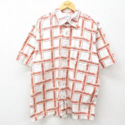 XL★古着 半袖 シャツ メンズ カジキ コットン 白系他 ホワイト 25apr05 中古 トップス