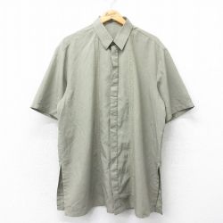 XL★古着 半袖 シャツ メンズ 緑系 グリーン 25apr07 中古 トップス