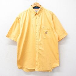 XL★古着 ビューグルボーイ 半袖 シャツ メンズ 00年代 00s コットン ボタンダウン 黄 イエロー 25apr07 中古 トップス