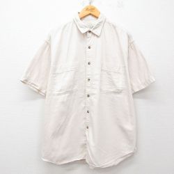 【50%OFF】XL★古着 エディーバウアー 半袖 シャツ メンズ 00年代 00s 大きいサイズ コットン 生成り 【spe】 25apr23 中古 トップス