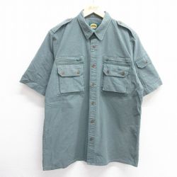 L★古着 カベラス 半袖 シャツ メンズ 00年代 00s コットン 緑系 グリーン 【spe】 25apr25 中古 トップス