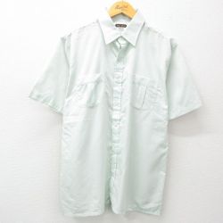 L★古着 アロー 半袖 シャツ メンズ 90年代 90s 薄緑 グリーン 25apr26 中古 トップス