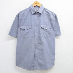 L★古着 ビッグマック BIG MAC 半袖 ウエスタン シャツ メンズ グレー系 25apr26 中古 トップス