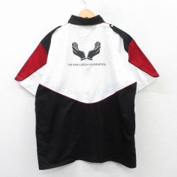 【50%OFF】XL★古着 半袖 シャツ メンズ 00年代 00s 手 マルチカラー ボタンダウン 黒他 ブラック 25apr30 中古 トップス