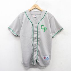M★古着 半袖 ベースボール シャツ メンズ 90年代 90s CP 13 USA製 グレー他 25may09 中古 トップス