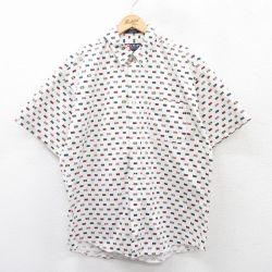 ラルフローレン 90s 半袖シャツ 総柄 ホワイト XL | 古着