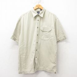 XL★古着 ギャップ GAP 半袖 シャツ メンズ 00年代 00s コットン 薄ベージュ カーキ 25jun02 中古 トップス
