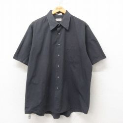 XL★古着 バンヒューセン 半袖 シャツ メンズ 大きいサイズ 黒 ブラック 25jun09 中古 トップス