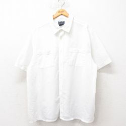XL★古着 ベーシックエディションズ 半袖 シャツ メンズ 00年代 00s 大きいサイズ 白 ホワイト 25jun09 中古 トップス