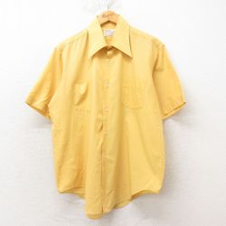 L★古着 モンゴメリーワード 半袖 シャツ メンズ 70年代 70s 黄 イエロー 25jun10 中古 トップス