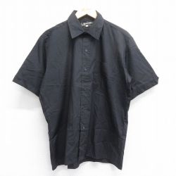 L★古着 半袖 シャツ メンズ 80年代 80s 黒 ブラック 25jun14 中古 トップス
