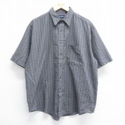 XL★古着 ピューリタン 半袖 シャツ メンズ 00年代 00s 大きいサイズ グレー他 チェック 25jun14 中古 トップス
