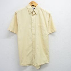 M★古着 半袖 シャツ メンズ 90年代 90s ボタンダウン 黄 イエロー 25jun16 中古 トップス