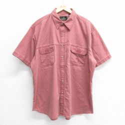 XL★古着 レッドヘッド 半袖 シャツ メンズ 00年代 00s 魚 大きいサイズ えんじ 25jun16 中古 トップス