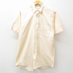 M★古着 バンヒューセン 半袖 シャツ メンズ 生成り 25jun19 中古 トップス