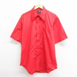 L★古着 半袖 シャツ メンズ 70年代 70s USA製 赤 レッド 25jun17 中古 トップス