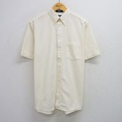 L★古着 アロー 半袖 シャツ メンズ 90年代 90s ボタンダウン USA製 薄黄 イエロー 25jun18 中古 トップス