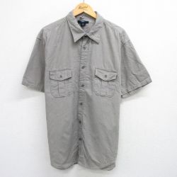 XL★古着 ギャップ GAP 半袖 シャツ メンズ 大きいサイズ グレー 25jun18 中古 トップス