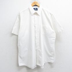 XL★古着 半袖 シャツ メンズ 90年代 90s ロング丈 USA製 白 ホワイト 25jun18 中古 トップス