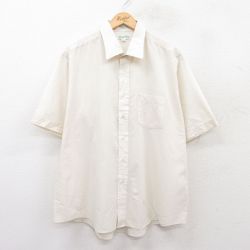 XL★古着 半袖 シャツ メンズ 80年代 80s 大きいサイズ 生成り 25jun21 中古 トップス