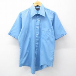 L★古着 バンヒューセン 半袖 シャツ メンズ 80年代 80s 薄紺 ネイビー 25jun21 中古 トップス