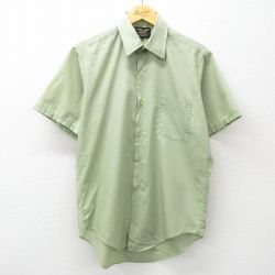 L★古着 半袖 シャツ メンズ 80年代 80s 薄緑 グリーン 25jun23 中古 トップス