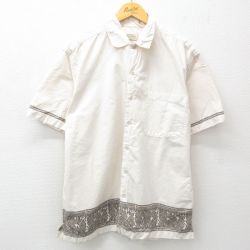 L★古着 セントジョンズベイ 半袖 シャツ メンズ 00年代 00s コットン 生成り他 25jun23 中古 トップス