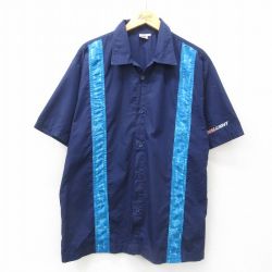 【20%OFF】XL★古着 半袖 シャツ メンズ 90年代 90s クアーズライト ビール 開襟 オープンカラー USA製 紺他 ネイビー 【spe】 25jun25 中古 トップス