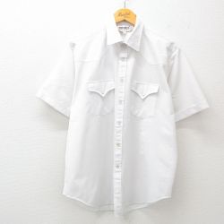XL★古着 半袖 ウエスタン シャツ メンズ 白 ホワイト 25jun26 中古 トップス