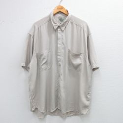 XL★古着 ドッカーズ 半袖 シャツ メンズ 90年代 90s 大きいサイズ レーヨン 薄グレー 【spe】 25jul04 中古 トップス