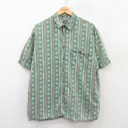 L★古着 リーバイス Levis 半袖 シャツ メンズ 00年代 00s 総柄 緑他 グリーン 【spe】 25jul04 中古 トップス