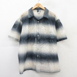 00s 半袖シャツ 龍 ネイビー XL | 古着