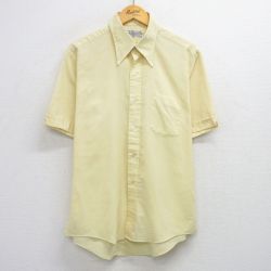L★古着 Kマート 半袖 シャツ メンズ 80年代 80s ボタンダウン 黄 イエロー 25jul17 中古 トップス
