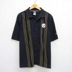 リーボック 00s 半袖シャツ NFLピッツバーグスティーラーズ ブラック XL | 古着