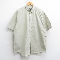 【50%OFF】XL★古着 エディーバウアー 半袖 シャツ メンズ 00年代 00s 大きいサイズ コットン ボタンダウン ベージュ カーキ 25jul30 中古 トップス