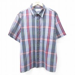 【50%OFF】XL★古着 アロー 半袖 シャツ メンズ 90年代 90s 大きいサイズ 薄紺他 ネイビー チェック 25aug06 中古 トップス