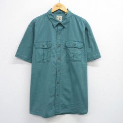 【50%OFF】XL★古着 レッドヘッド 半袖 シャツ メンズ 大きいサイズ コットン 緑 グリーン 25aug06 中古 トップス