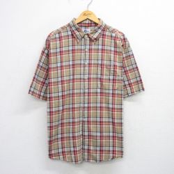 【50%OFF】アリゾナジーンズ 00s 半袖シャツ カーキチェック XL | 古着
